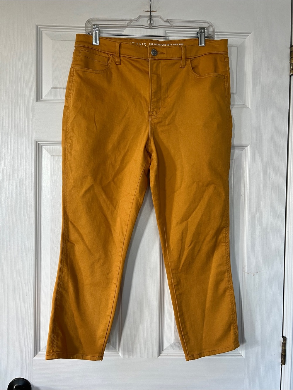 Reitmans Slim Crop Chinos - Mustard Yellow